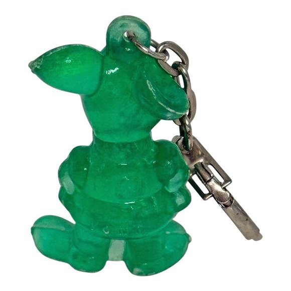 VTG 1980s Green Acrylic Mouse Keychain Chuck E Cheese or Topo Gigio Hong Kong - Picture 3 of 6